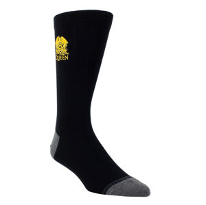 ponožky QUEEN - GOLD CREST CREW - BLACK - PERRI´S SOCKS - QUC106-001