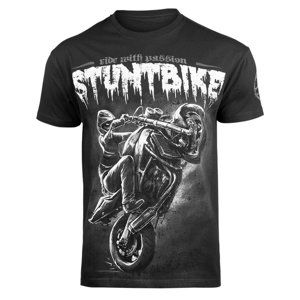 tričko ALISTAR Stuntbike Čierna XXL