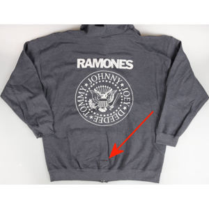 mikina s kapucňou pánske Ramones - HEY HO LET'S GO - PLASTIC HEAD - MA083