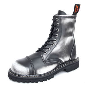topánky kožené KMM Čierna sivá biela 41