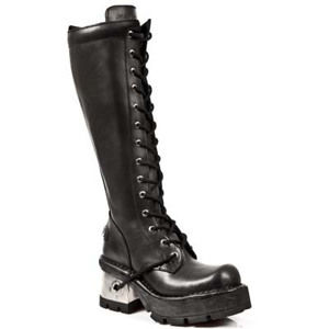 topánky kožené NEW ROCK 14-eye Boots (236-S1) Čierna 36