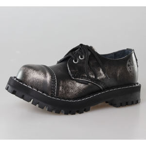topánky kožené STEEL Čierna sivá biela 37