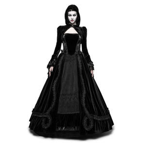šaty dámske PUNK RAVE - Lady Amaranth Gothic wedding - Q-339 BK M-L