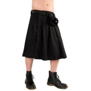 kilt BLACK PISTOL Short Kilt Denim Black XL