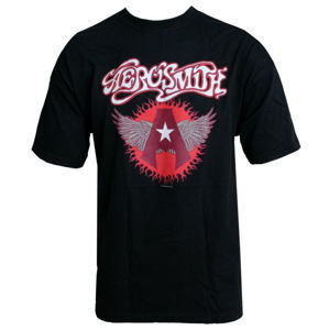 Tričko metal HYBRIS Aerosmith Flying A Logo Čierna viacfarebná