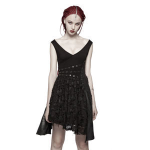 šaty dámske PUNK RAVE - Girl Stalker - WQ-384 BK M-L