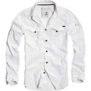 košele pánska BRANDIT - Men Shirt Slim Weiss - 4005/7 XL