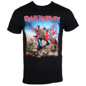 Tričko metal ROCK OFF Iron Maiden The Trooper Čierna L