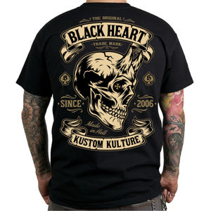 tričko street BLACK HEART DEVIL Čierna