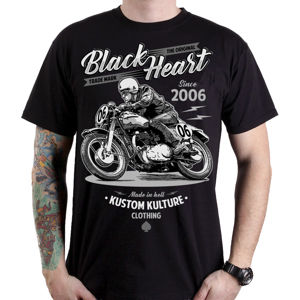 tričko street BLACK HEART MOTOR CYCLE Čierna XXL