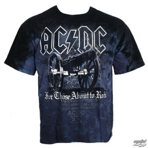 Tričko metal LIQUID BLUE AC-DC For Those About to Rock Čierna sivá modrá L