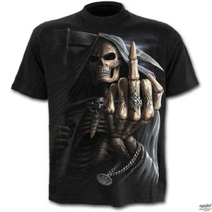 tričko SPIRAL Bone Finger Čierna XXL