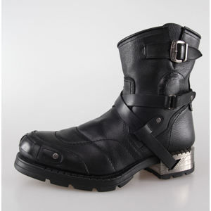 topánky kožené NEW ROCK MR004-S1 Čierna