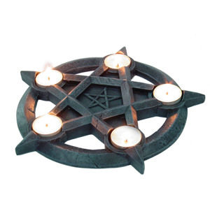 svietnik (dekorácia) Pentagram Tealights - NEM2273