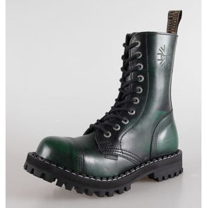 topánky kožené STEEL Čierna zelená 36