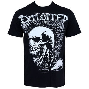 Tričko metal RAZAMATAZ Exploited Mohican Skull Čierna XXL