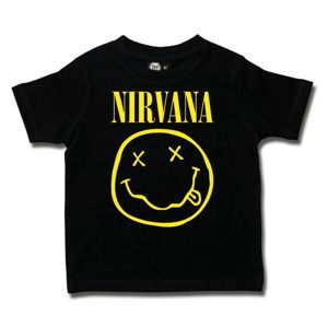 Tričko metal Metal-Kids Nirvana (Smiley) Čierna