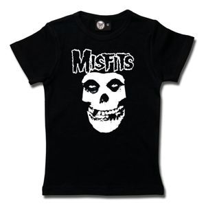 Tričko metal Metal-Kids Misfits (Logo Skull) Čierna 152