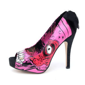 topánky na podpätku IRON FIST Gold Digger Zombie Stomp Platform Čierna ružová viacfarebná 37