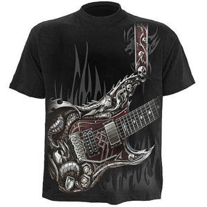 tričko SPIRAL Air Guitar Čierna