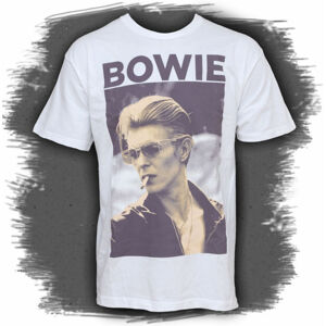 Tričko metal ROCK OFF David Bowie Smoking biela