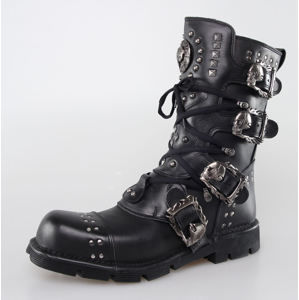 topánky kožené NEW ROCK 1474-S1 Čierna 41