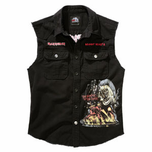košeľa pánska bez rukávov Iron Maiden - Number of the Beast - Vintage - BRANDIT - 61043-black