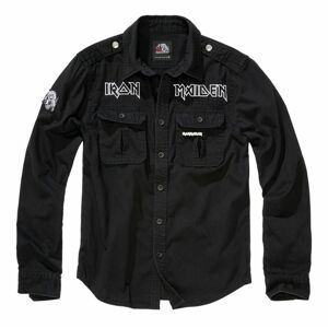 košeľa pánska Iron Maiden - EDDI - Vintage - BRANDIT - 61044-black