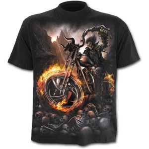 tričko SPIRAL Wheels Of Fire Čierna XXL