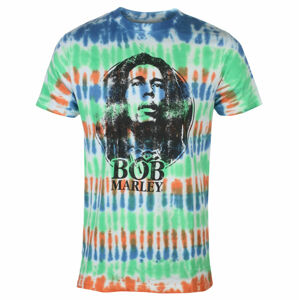 tričko pánske Bob Marley - B&W Logo - WHITE Dip-Dye - ROCK OFF - BMATS33MDD