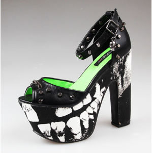 topánky na podpätku IRON FIST Loose Tooth Super Platform Čierna biela viacfarebná