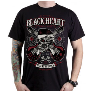 tričko street BLACK HEART ROCKABILLY BOY Čierna 3XL