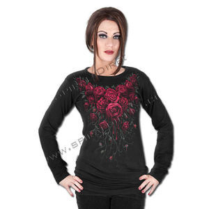 tričko SPIRAL Blood Rose Čierna L
