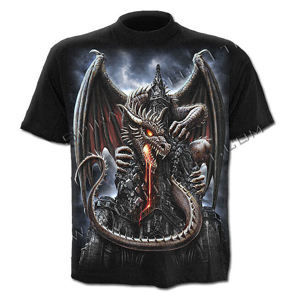 tričko SPIRAL Dragon Lava Čierna S