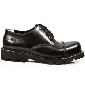 topánky kožené NEW ROCK NEWMILI03-S1 Čierna 44
