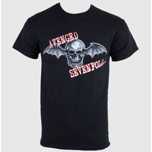 Tričko metal LIVE NATION Avenged Sevenfold Death Bat Glow Skull Čierna
