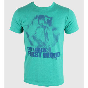 tričko filmové AMERICAN CLASSICS Rambo First Blood zelená modrá XXL