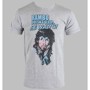tričko filmové AMERICAN CLASSICS Rambo Rain On Your Face sivá S