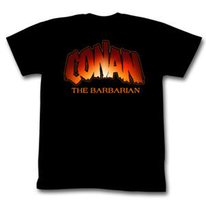 tričko filmové AMERICAN CLASSICS Barbar Conan New Logo Čierna