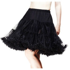 sukňa dámska (spodnička) POIZEN INDUSTRIES - Midi Petticoat - Black L/XL