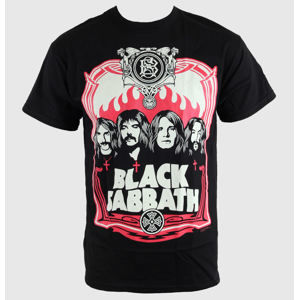 tričko metal BRAVADO Black Sabbath Red Flames Čierna XL