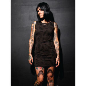 šaty dámske SANTA CRUZ - Tattoo - Vintage Black - GTD S