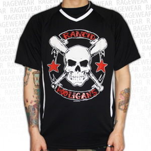 Tričko metal RAGEWEAR Rancid Hooligans Big Skull Čierna sivá hnedá S