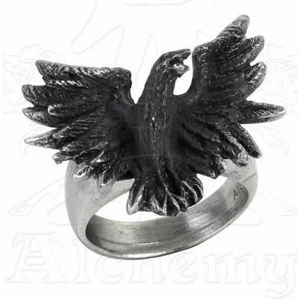 prsteň Flocking Raven - ALCHEMY GOTHIC - R197 Z1