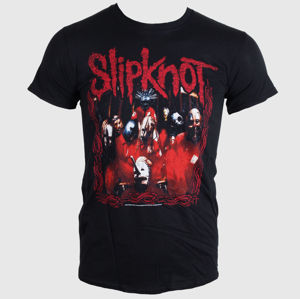 Tričko metal ROCK OFF Slipknot Band Frame Čierna sivá hnedá XL