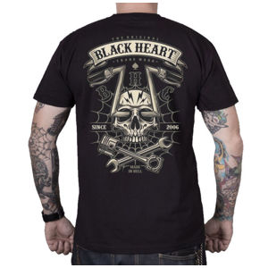 tričko street BLACK HEART CHOPPER SKULL Čierna XL