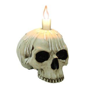 svietnik (dekorácia) Candle skull w / o lower jaw - 766-9067