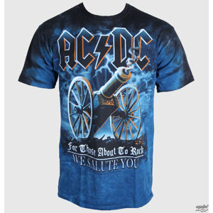 Tričko metal LIQUID BLUE AC-DC 21 Gun Salute Čierna modrá M