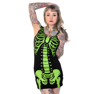 šaty dámske (tunika) BANNED - Skeleton - Green - DBN522GRE L