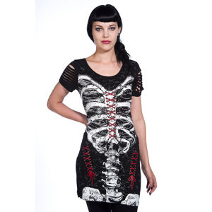 šaty dámske (tunika) BANNED - Corset Skeleton - OBN121 S